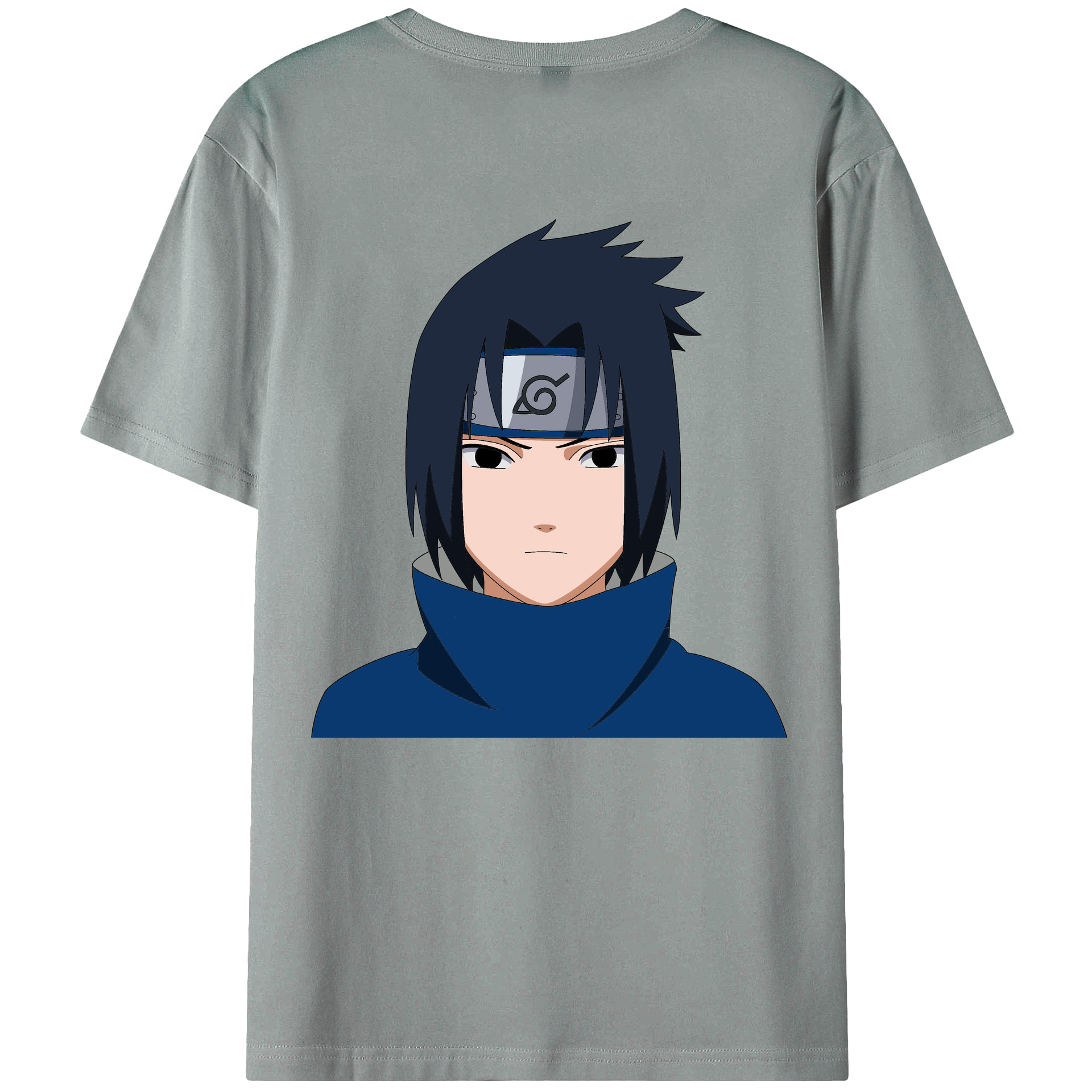 （画像用） NARUTO -ナルト- うちは サスケ Uchiha Sasuke 綿100％ メンズ半袖Tシャツ（バックプリント） 通気性